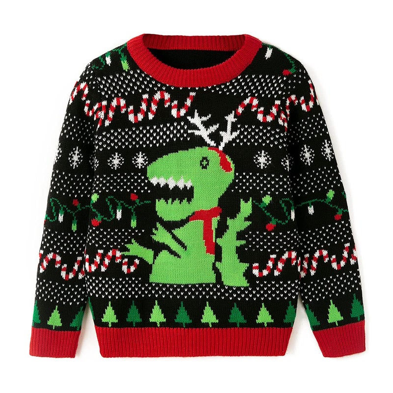 Simplee kids Ugly Christmas Sweater Family Matching Outfits for Women Holiday Party Knitted Pullover Large - Image 5